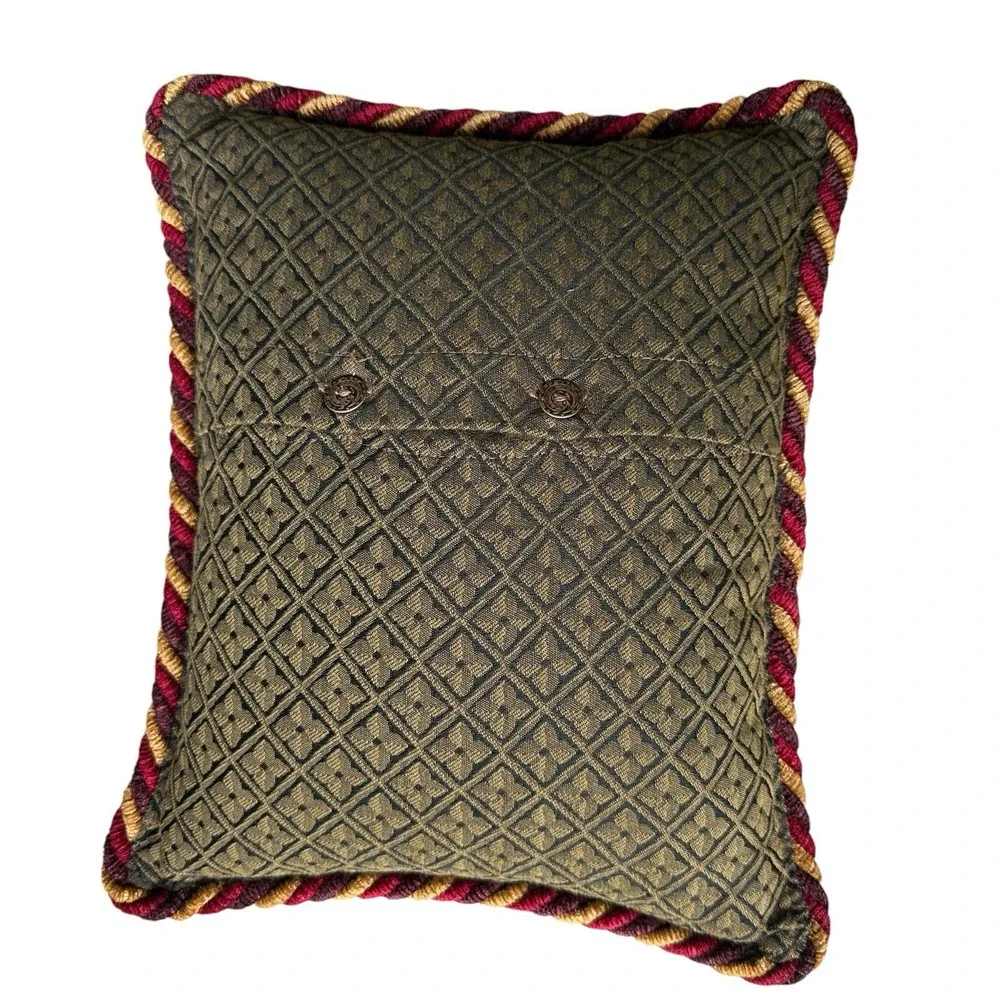 Vintage Sweet Dreams Throw Pillow 13x11 Inch Monkey Embellishment Red Tassel
